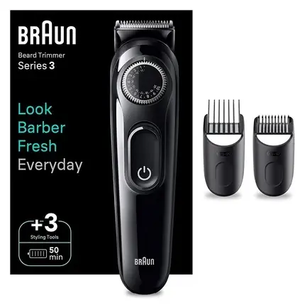 Aparat tuns barba, Braun, Series 3, negru Expediere rapidă