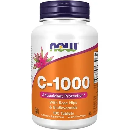 Livrare expres Vitamina C, Now Foods, C-1000, portocaliu, 100 tablete