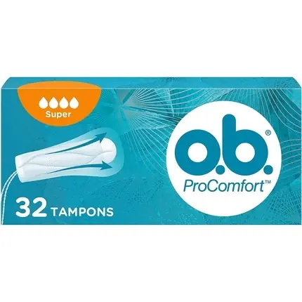 Retur gratuit Tampoane, O.B., ProComfort, super absorbante, albastru