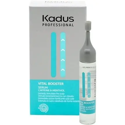 Set tratamente căderea părului, Kadus, Vital Booster, alb-turcoaz Ofertă exclusivă
