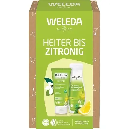Ofertă limitată Set îngrijire corp, Weleda, Bio, două produse, verde