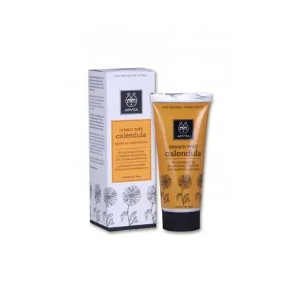 Plată securizată Cremă Față Apivita Calendula, portocaliu, 50ml