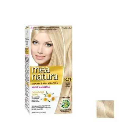 Cumpără online Cremă Colorare Păr Farcom Mea Natura 10.79 Blond Ultra Nacru Ammonia-Free