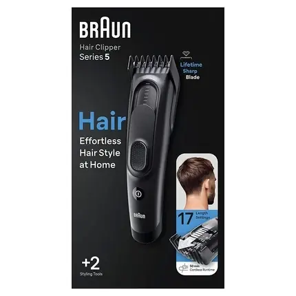 Cumpără acum Mașină de tuns Braun Series 5, negru, 17 setări