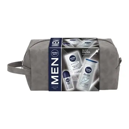 Cel mai bun preț Set cadou bărbați, Nivea, Silver Control, gri