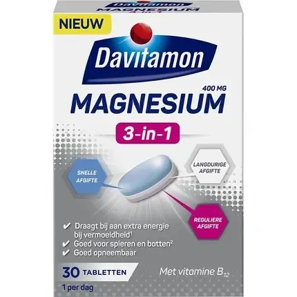 Reduceri Supliment Magneziu, Davitamon, 30 Comprimate Albastre