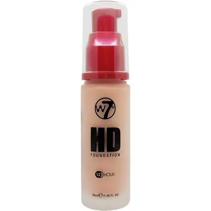 Discount Fond de ten, W7, HD, 30ml, Natural Beige