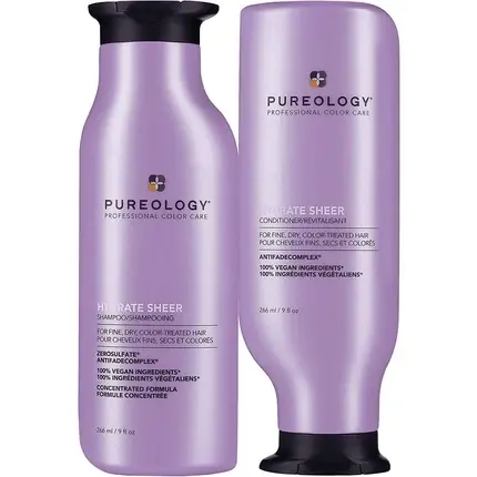 Nu rata Set Șampon și Balsam Pureology Hydrate Sheer, mov, 266ml