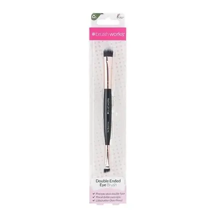 Bestseller Pensulă Ochi, Brushworks, Double Ended, roz-negru