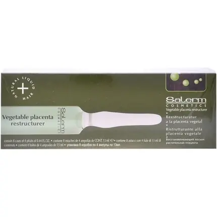 Promoție Restructurant păr Salerm, Vegetable Placenta, 32x13ml, verde