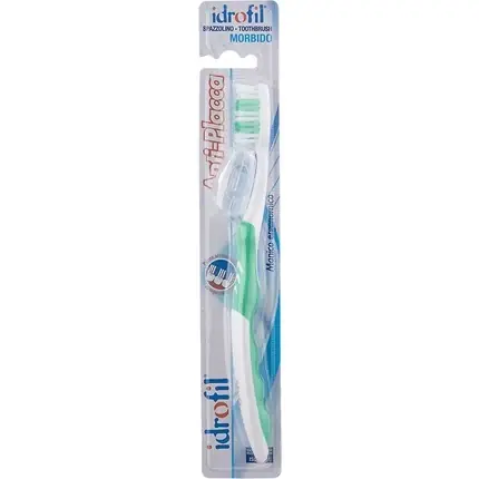 Retur ușor Periuță de dinți, Idrofil, AntiPlacaccia, verde alb