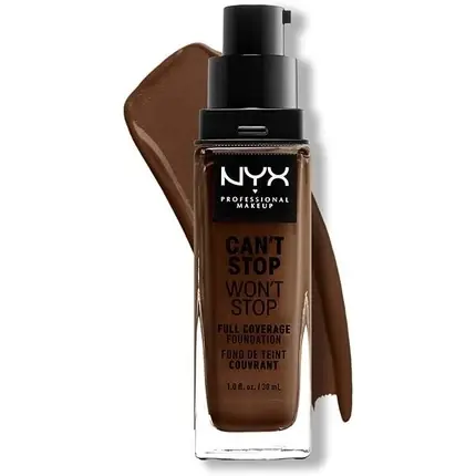 Fond de ten, NYX, Can‘t Stop Won‘t Stop, mat, castaniu, 30ml Preț redus
