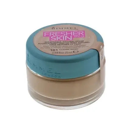 Fond de ten Rimmel Fresher Skin 101 Ivory 25 ml Nu rata