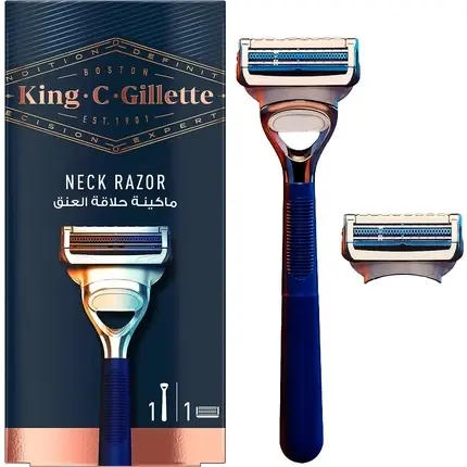 Aparat de ras, King C. Gillette, Neck Razor, albastru Cumpără online