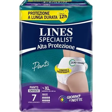 Pantaloni incontinenta, Lines Specialist, Maxi, unisex, alb Ofertă exclusivă