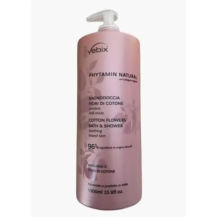 Ofertă exclusivă Gel de duș, Vebix, Phytamin E, flori de bumbac, 1000ml
