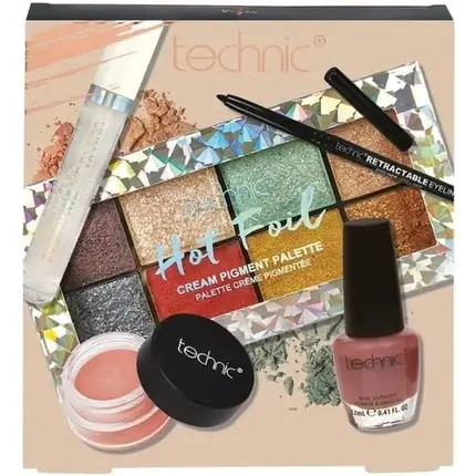 Set Machiaj, Technic, paletă pigmenți cremă, colorat Premium