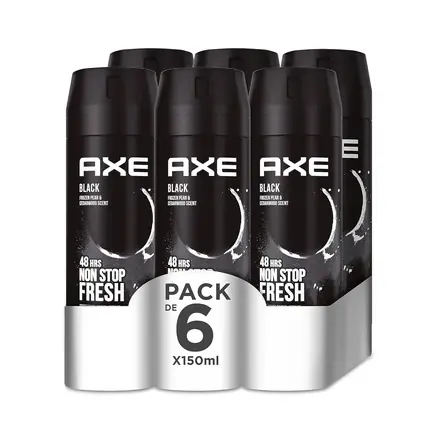 Deodorant Axe Black Set 6 x 150ml, Negru Super ofertă