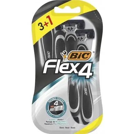 Aparat de ras, Bic, Flex 4, negru Plată securizată