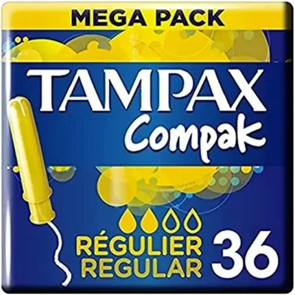 Preț redus Tampoane, Tampax, Compak Normal, galben albastru