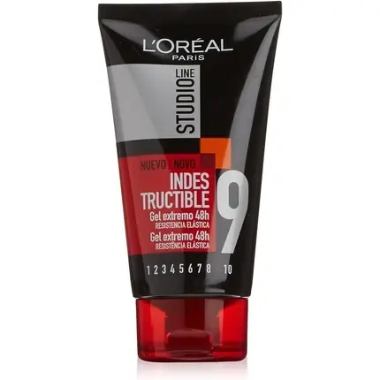 Preț promoțional Gel de păr, Studio Line, Indestructible, negru-roșu