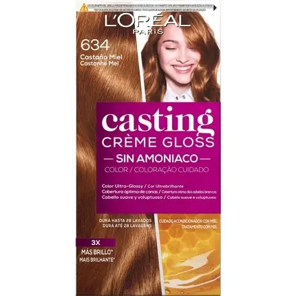 Bestseller Vopsea de păr, L‘Oreal, Casting Creme Gloss 634 Castaniu Miere