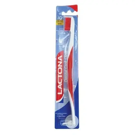 Periuță dinți Lactona IQ+ Soft roșu, dimensiune medie Ofertă de sezon