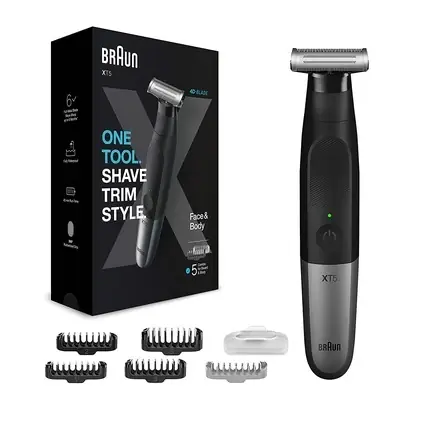 Trimmer Braun XT5100, negru/argintiu Preferatul clienților