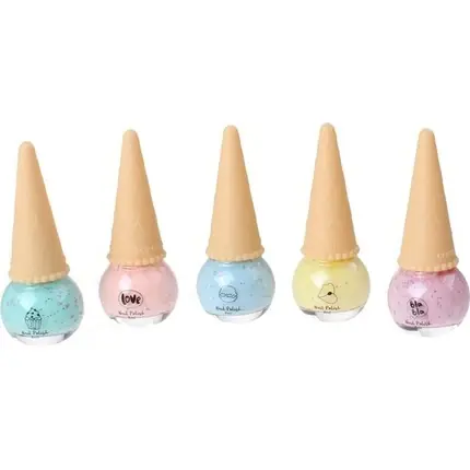 Lichidare de stoc Set lac de unghii Create It!, 5 buc, multicolor, design cornet de înghețată