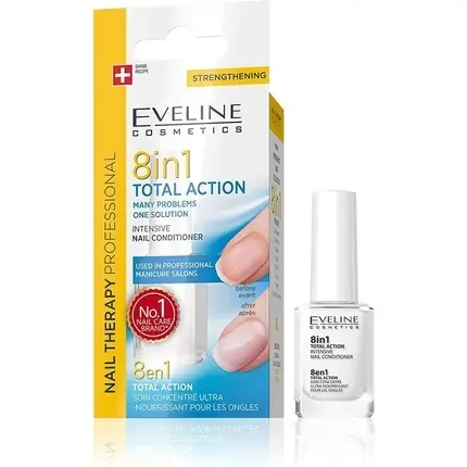 Lac unghii Eveline Cosmetics 8in1, Întărire, 12ml Discount
