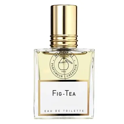 Premium Eau De Parfum Nicolai Fig Tea 30 ml, Sticlă Clară, Capac Auriu