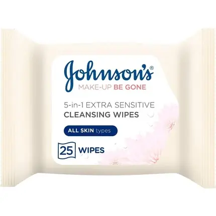 Șervețele Demachiante, Johnson‘s Make-up Be Gone, Extra Sensibile, 25 bucăți Bestseller