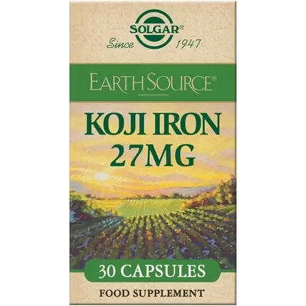 Supliment Mineral, Solgar, Koji Iron, 27mg, 30 Tablete Cumpărături sigure