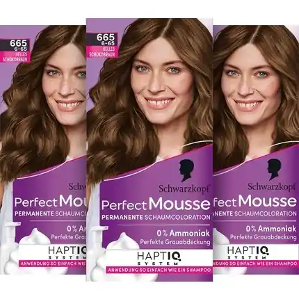Vopsea spumă, Perfect Mousse, Light Chocolate Brown, 93ml Cumpără online