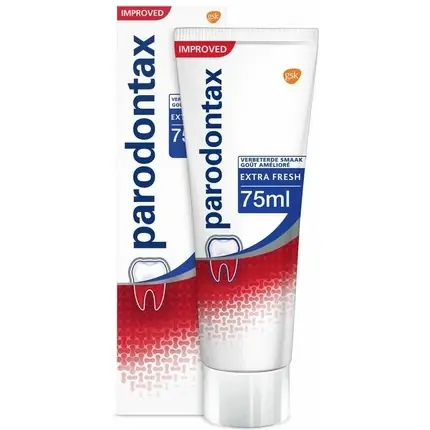 Pasta de dinți, Parodontax, Extra Fresh, 75 ml, alb-roșu Cel mai vândut