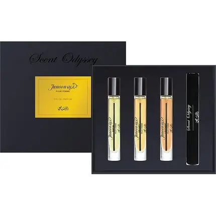 Doar azi Set parfumuri, Rasasi, Junoon Pour Femme, 7.5ml, 3 buc