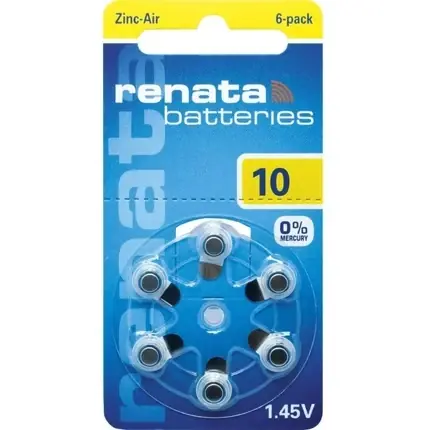 Lichidare de stoc Baterii Zinc-Air Renata, PR70, 105mAh, galben