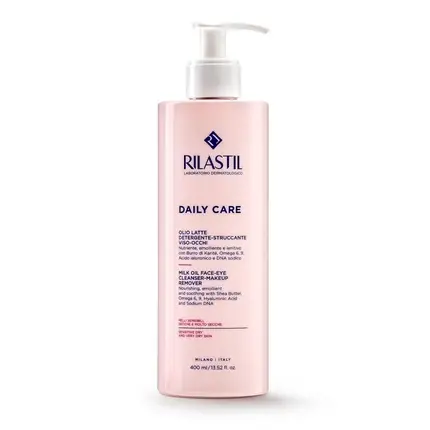 Lapte demachiant, Rilastil, Daily Care, roz, 400ml Ofertă specială