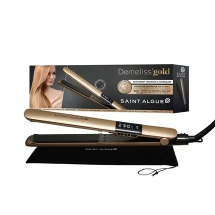 Disponibil imediat Placă de Îndreptat Părul Demeliss Saint Algue, Gold, 150-230°C