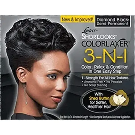 Lichidare de stoc Vopsea de păr Luster‘s, Shortlooks, 3-în-1, negru diamant