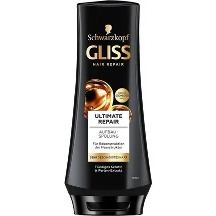 Premium Balsam Gliss Kur Ultimate Repair, 200 ml, negru