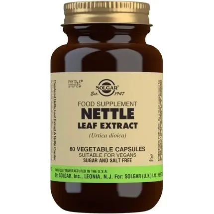 Expediere rapidă Supliment alimentar, Solgar, extract frunze urzică, 60 capsule