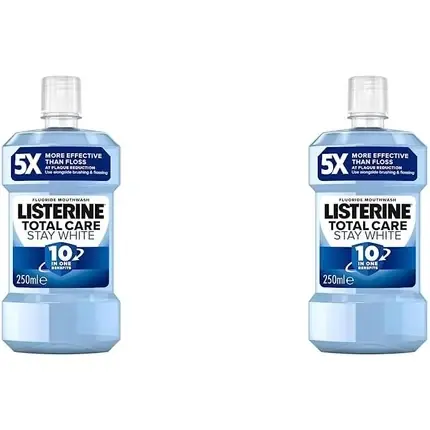 Apă de gură, Listerine, Stay White, 250 ml, alb Livrare expres