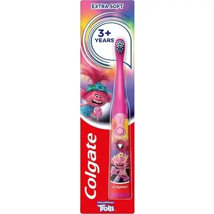 Periuță de dinți electrică copii, Colgate, Trolls, extra soft, roz Cumpără online