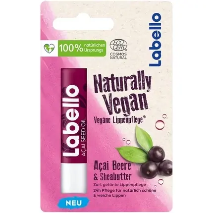 Balsam buze, Labello, Naturally Vegan, Acai, 4.8g Reducere