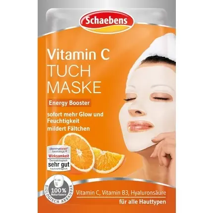 Masca Față, Schaebens, Vitamin C, portocalie, 21g Disponibil imediat