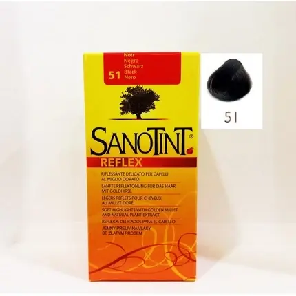 Vopsea păr, Sanotint, Reflex 51, negru Reducere