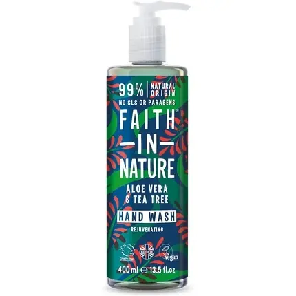 Săpun lichid, Faith In Nature, Aloe Vera și Arbore de Ceai, 400ml Disponibil imediat