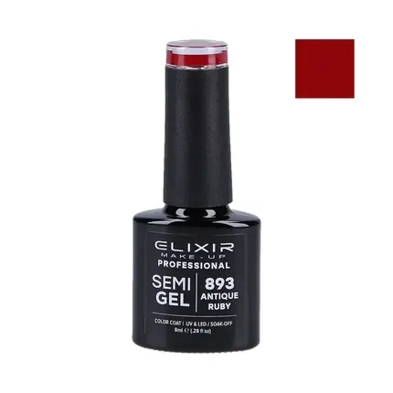 Ojă Semipermanentă, Elixir, 893 Antique Ruby, 8ml Preț redus