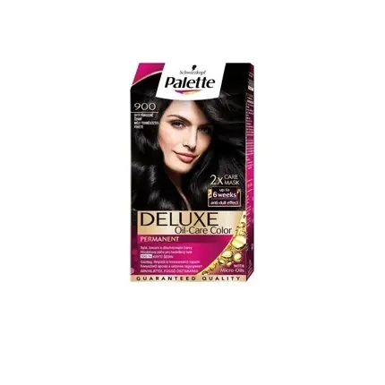 Vopsea păr, Palette Deluxe, 900, negru natural Popular